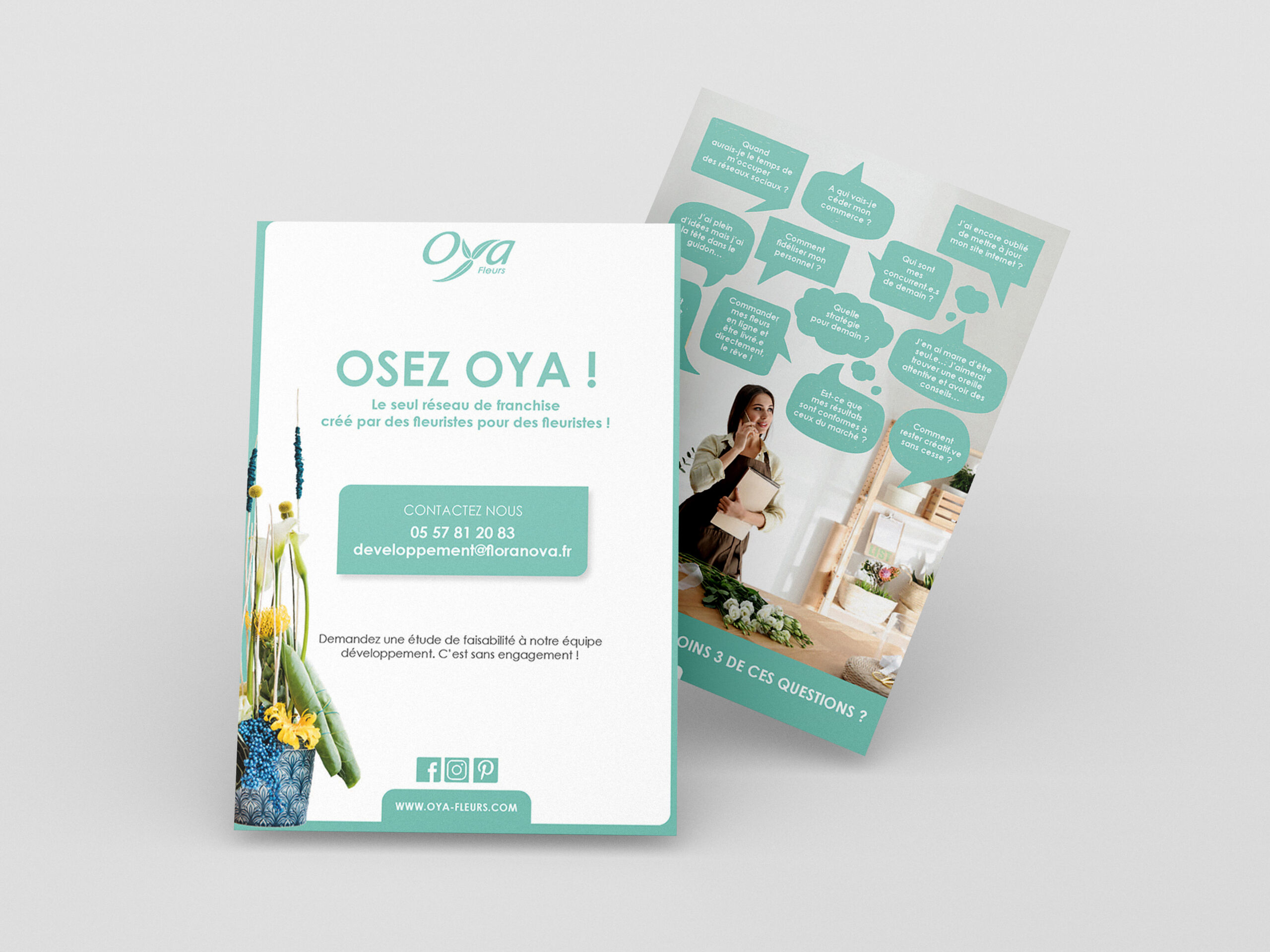 Plaquette Oya Fleurs : une enseigne créative au savoir-faire artisanal
